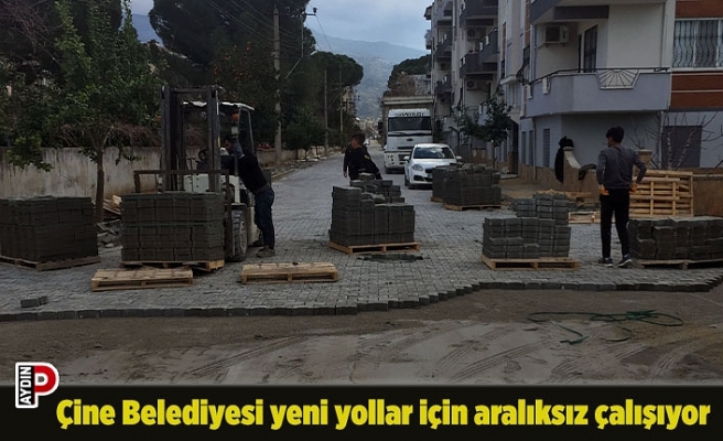Çine Belediyesi yeni yollar için aralıksız çalışıyor
