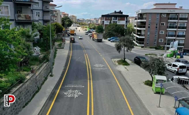Aydın Büyükşehir Belediyesi Kirazlı Yolu'nda çalışmalarını tamamladı