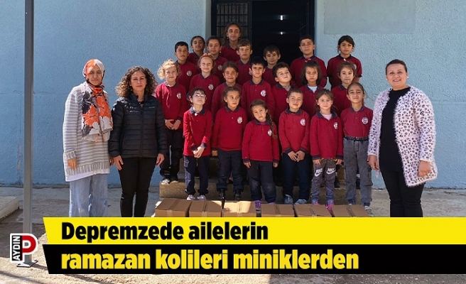 Depremzede ailelerin ramazan kolileri miniklerden