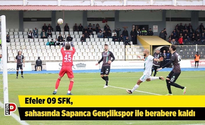 Efeler 09 SFK, sahasında Sapanca Gençlikspor ile berabere kaldı