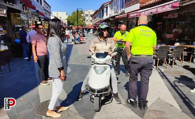 Kuşadası'nda kurallara uymayan motosiklet sürücülerine ceza yağdı