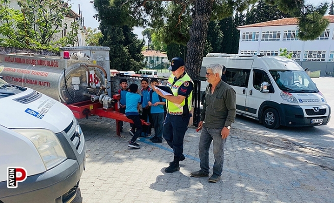 Aydın’da servis araçlarının denetimleri sürüyor