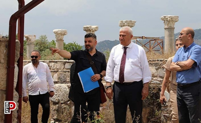 Başkan Atay, Tralleis’teki çalışmaları yerinde inceledi