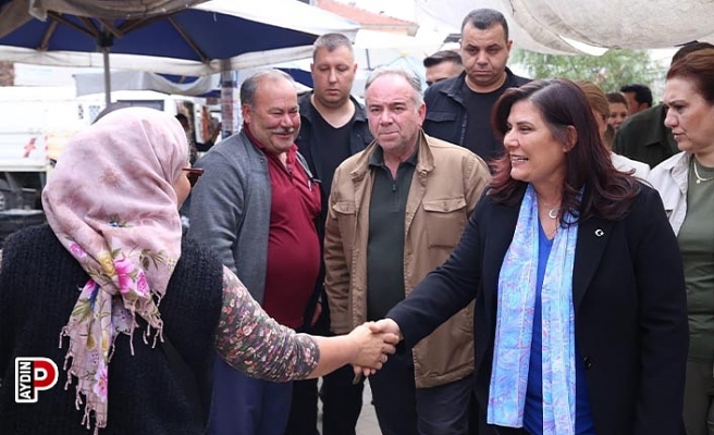Başkan Çerçioğlu Germencik Pazarı'nda vatandaşlarla buluştu