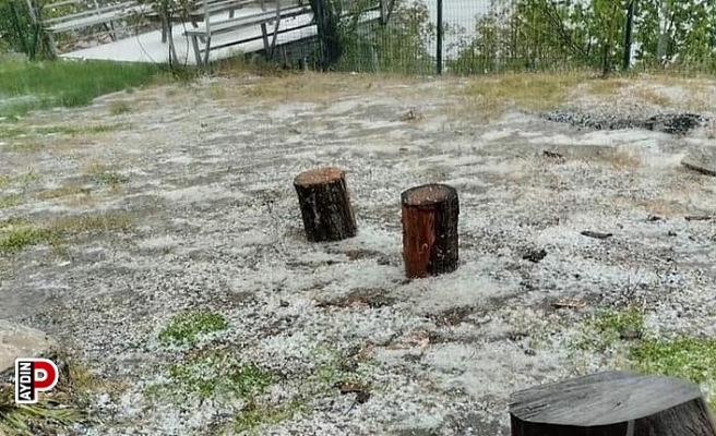 Germencik’te sağanak yağış ve dolu etkili oldu