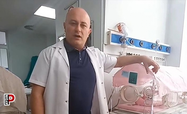 Aydın'da 3 günlük bebeğe anjiyo yaptı