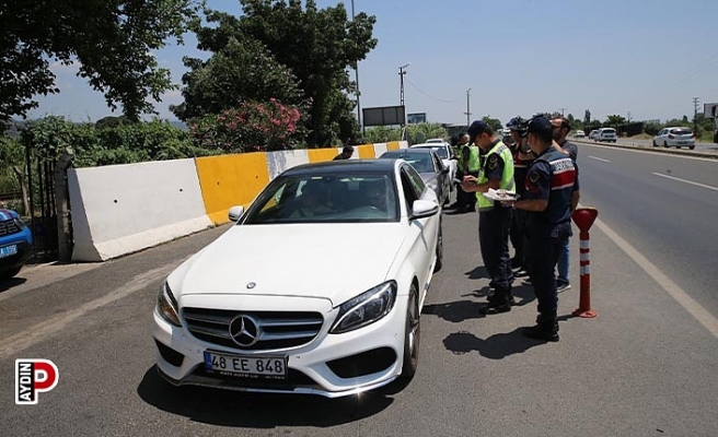 Aydın'da hava destekli trafik denetimi