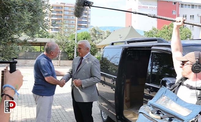 Başkan Atay 'Efeler'in Efesi' filmi için kamera karşısına geçti