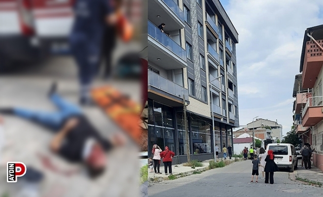 Cam balkon takan işçi, ikinci kattan düştü