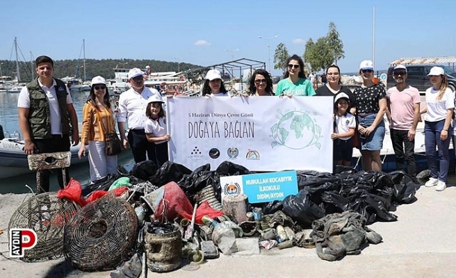 Didimli miniklerden çöp ve atık toplama etkinliği