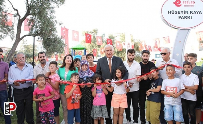 Efeler’den vefa örneği Hüseyin Kaya Parkı hizmete açıldı