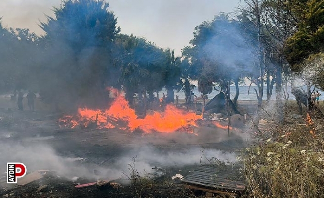Kuşadası’ndaki arazi yangınında sabotaj iddiası