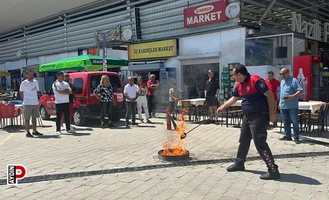 NAZİLLİ HALK PAZARINDA YANGIN TATBİKATI