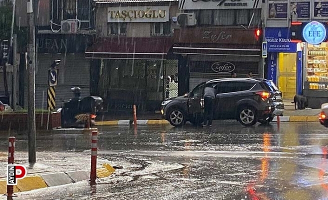Aydın’da sağanak yağış etkili oldu