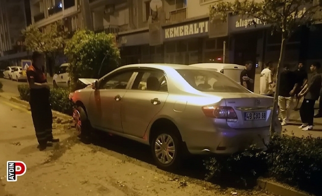 Otomobil orta refüje çıktı