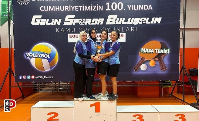 Aydın ADH Kadın Masa Tenisi Takımı bölge şampiyonu oldu