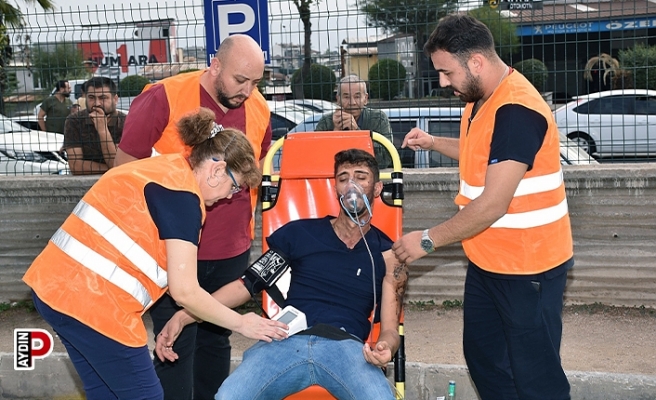 Aydın'da tatbikat gerçeğini aratmadı