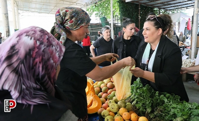 Başkan Çerçioğlu İncirliova pazarında vatandaşlarla buluştu