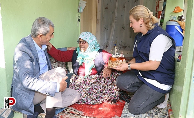 Başkan Kaplan'dan yaşlı çınarlara doğum günü sürprizi