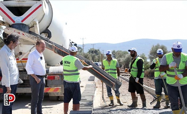 Didim’de 63,5 kilometrelik bisiklet yolu çalışmaları hızla devam ediyor