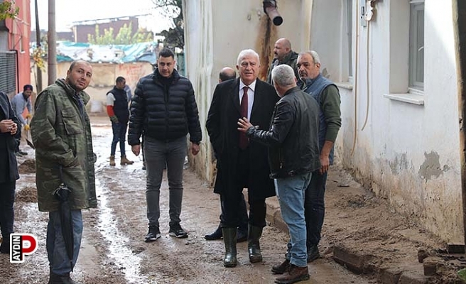 Başkan Atay sel mağduru vatandaşlarla buluştu
