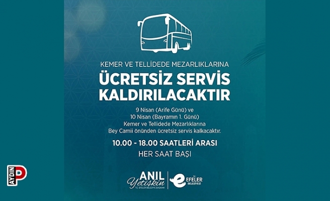 Efeler Belediyesi'nden mezarlık ziyaretleri için ücretsiz ulaşım desteği