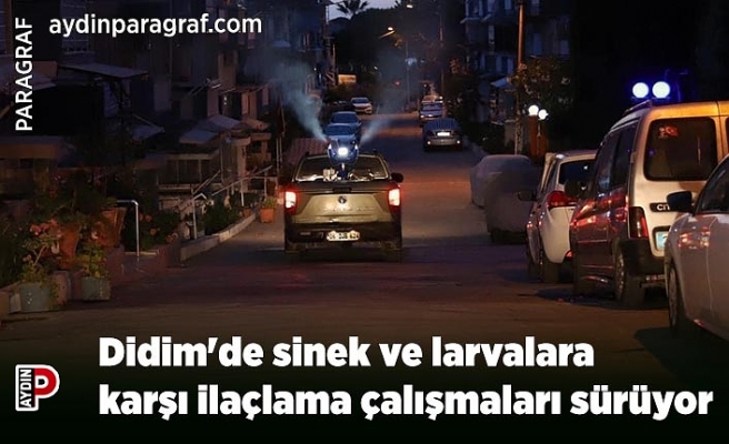 Didim'de sinek ve larvalara karşı ilaçlama çalışmaları sürüyor