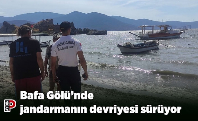 Bafa Gölü’nde jandarmanın devriyesi sürüyor