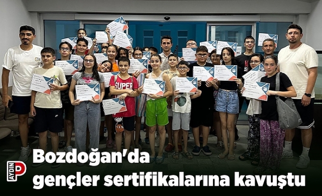 Bozdoğan'da gençler sertifikalarına kavuştu