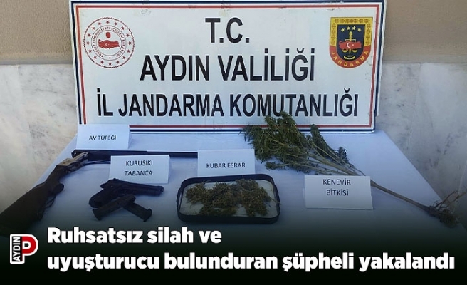 Ruhsatsız silah ve uyuşturucu bulunduran şüpheli yakalandı