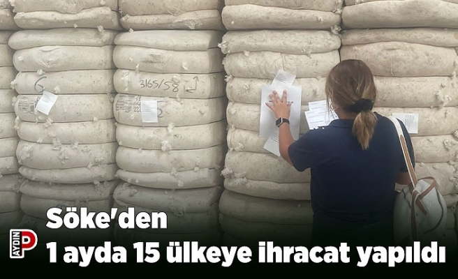 Söke'den 1 ayda 15 ülkeye ihracat yapıldı