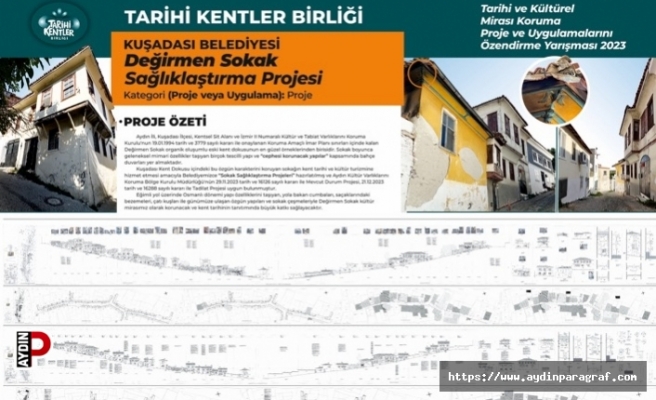 TARİHİ KENTLER BİRLİĞİ’NDEN KUŞADASI BELEDİYESİ’NE BİR ÖDÜL DAHA