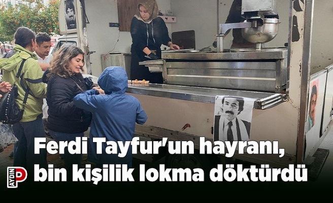 Kuşadası'nda Ferdi Tayfur'un hayranı, bin kişilik lokma döktürdü
