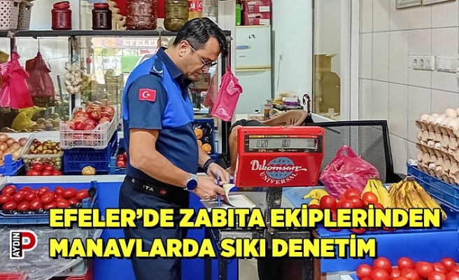 EFELER’DE ZABITA EKİPLERİNDEN MANAVLARDA SIKI DENETİM