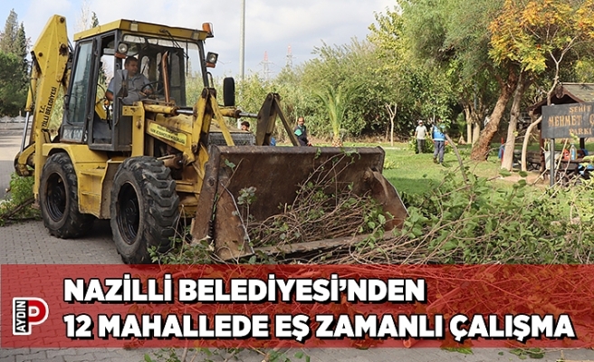 NAZİLLİ BELEDİYESİ’NDEN 12 MAHALLEDE EŞ ZAMANLI ÇALIŞMA