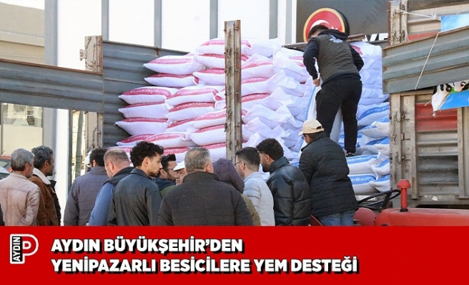 AYDIN BÜYÜKŞEHİR’DEN YENİPAZARLI BESİCİLERE YEM DESTEĞİ