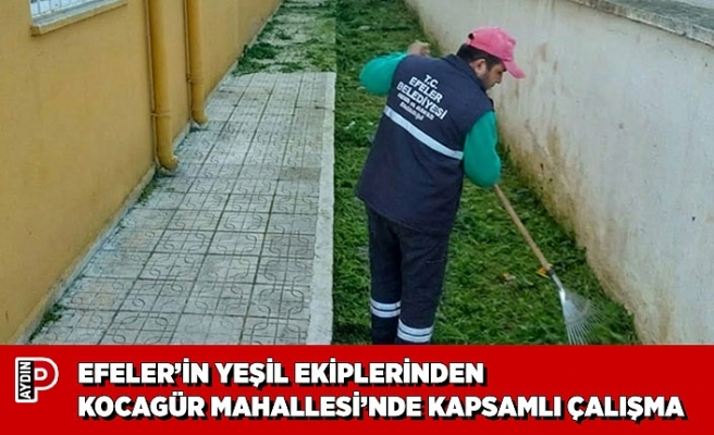 EFELER’İN YEŞİL EKİPLERİNDEN KOCAGÜR MAHALLESİ’NDE KAPSAMLI ÇALIŞMA