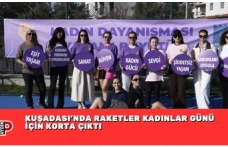 KUŞADASI’NDA RAKETLER KADINLAR GÜNÜ İÇİN KORTA ÇIKTI