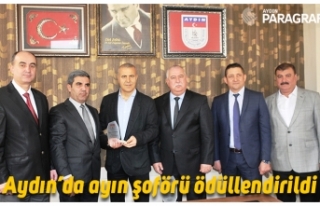 Aydın’da ayın şoförü ödüllendirildi