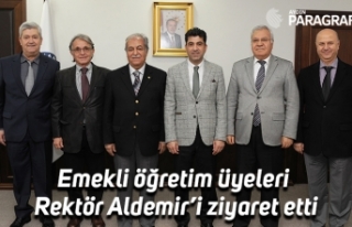 Emekli öğretim üyeleri Rektör Aldemir’i ziyaret...