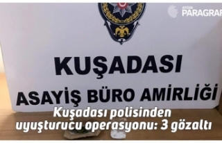 Kuşadası polisinden uyuşturucu operasyonu: 3 gözaltı