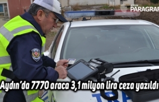 Aydın’da 7770 araca 3,1 milyon lira ceza yazıldı