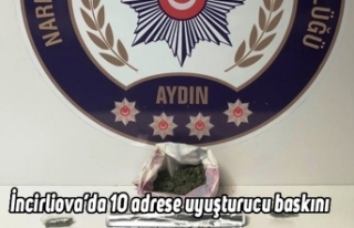 İncirliova’da 10 adrese uyuşturucu baskını