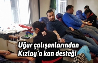 Uğur çalışanlarından Kızlay’a kan desteği