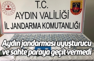 Aydın jandarması uyuşturucu ve sahte paraya geçit...