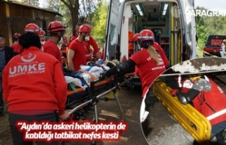 Aydın’da askeri helikopterin de katıldığı tatbikat...