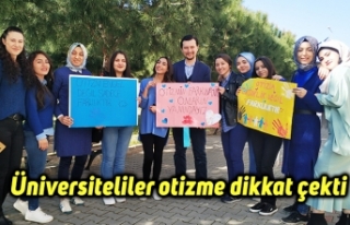 Buharkent üniversiteliler otizme dikkat çekti