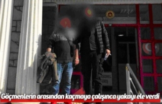 Göçmenlerin arasından kaçmaya çalışınca yakayı...