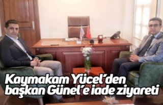 Kaymakam Yücel’den başkan Günel’e iade ziyareti