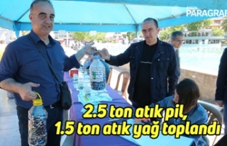 2.5 ton atık pil, 1.5 ton atık yağ toplandı